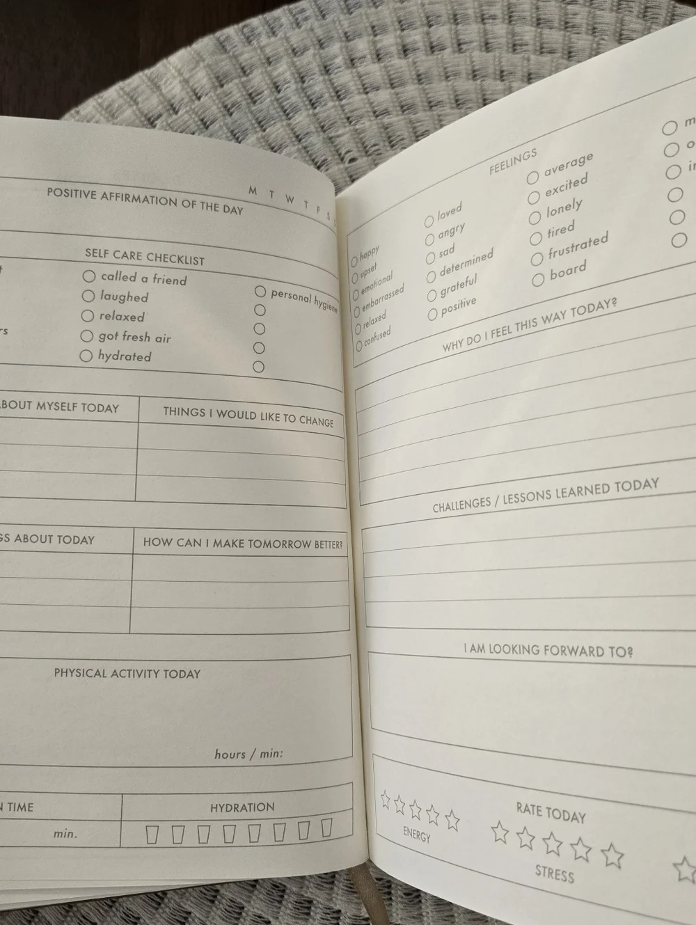 Caliber Wellness Journal - Be Kind To Yourself With Satin Ribbon Marker